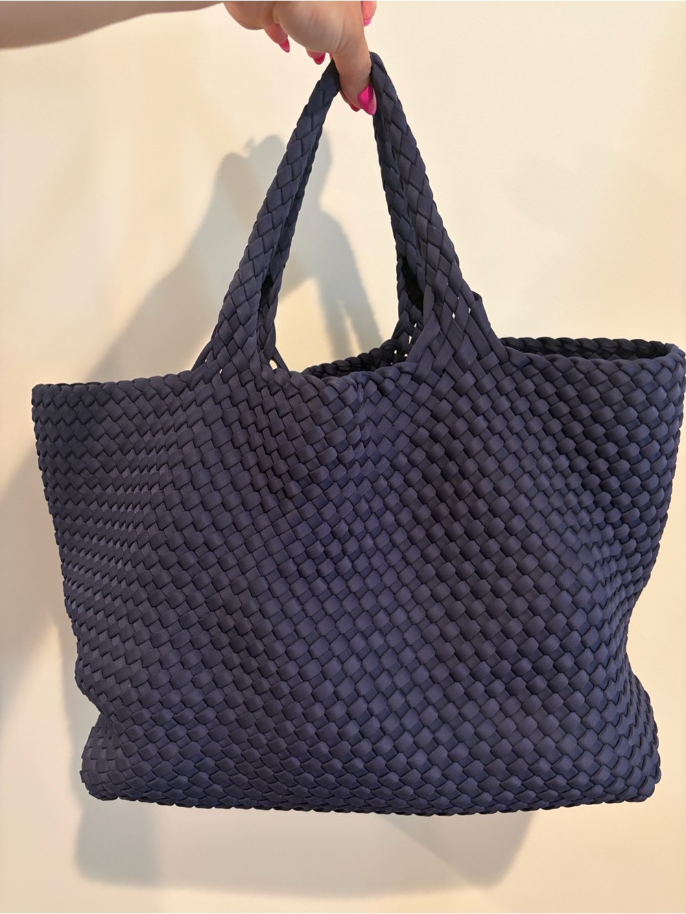Naghedi Navy Woven Tote Bag - Picture 4 of 7